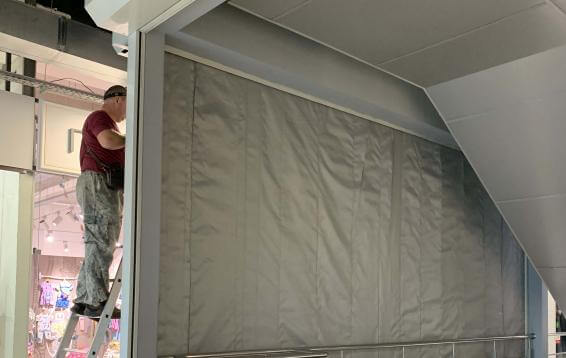 Обслуживание противопожарных штор в ТЦ «Горизонт»